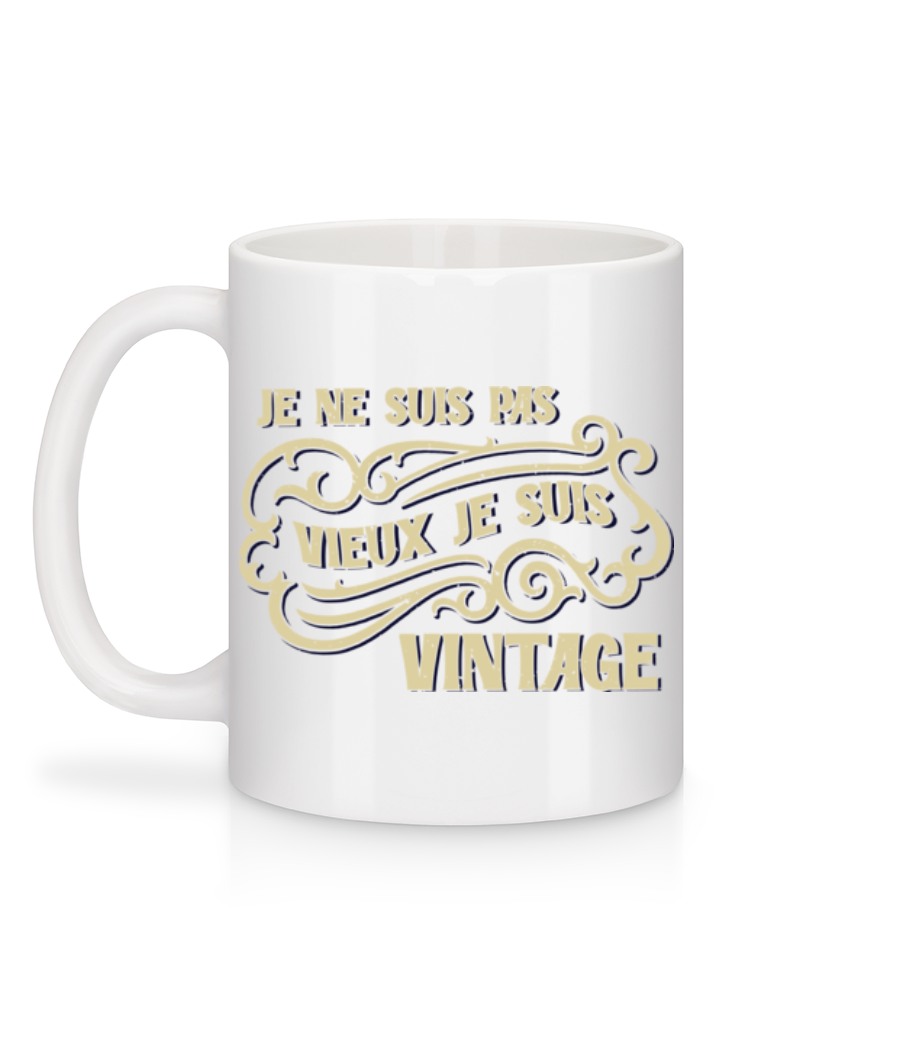 Aperçu: Je Suis Vintage - Mug en céramique blanc - Blanc - Derrière