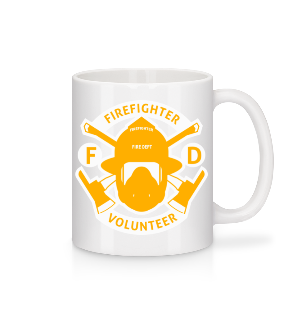 Aperçu: Firefighter Volunteer - Mug en céramique blanc - Blanc - Devant
