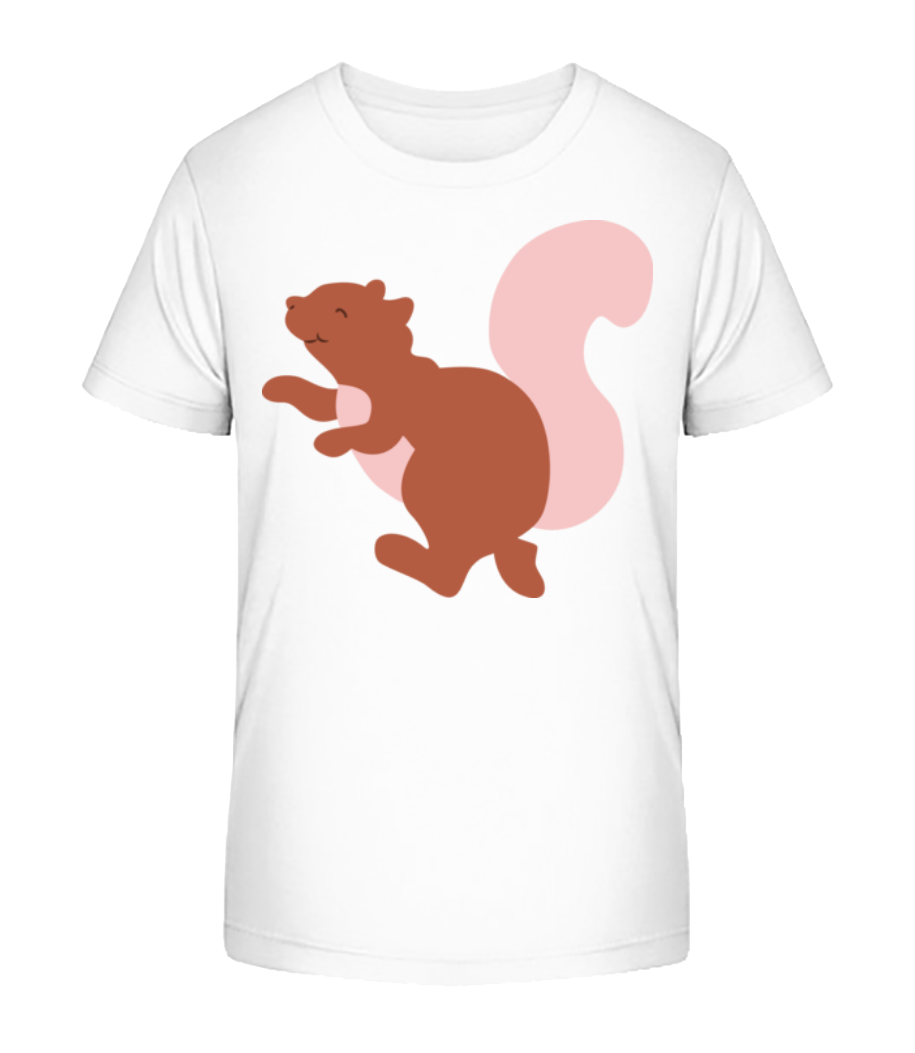 Aperçu: Enfant Comic - Écureuil - T-shirt bio Enfant Stanley Stella 2.0 - Blanc - Devant