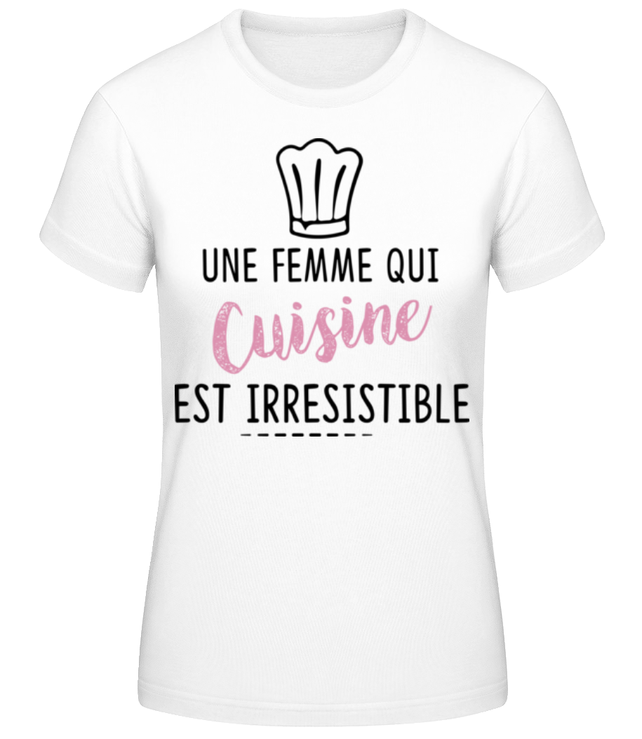 Une Femme Qui Cuisine - T-shirt standard Femme - Blanc - Devant