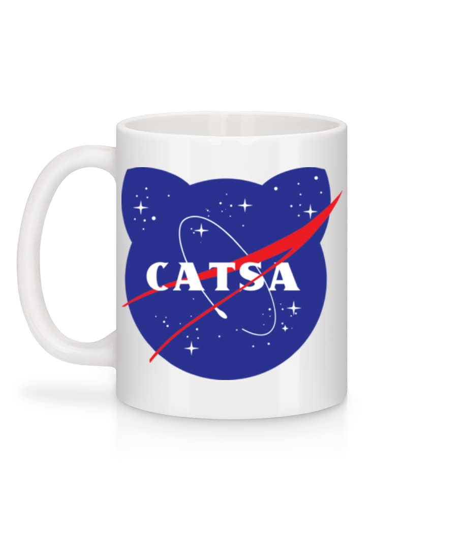Catsa - Mug en céramique blanc - Blanc - Derrière