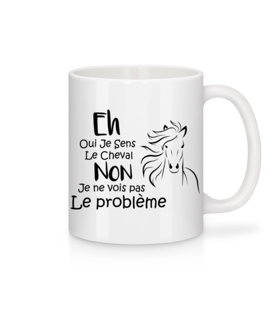 Oui Je Sens Le Cheval · Mug en céramique blanc