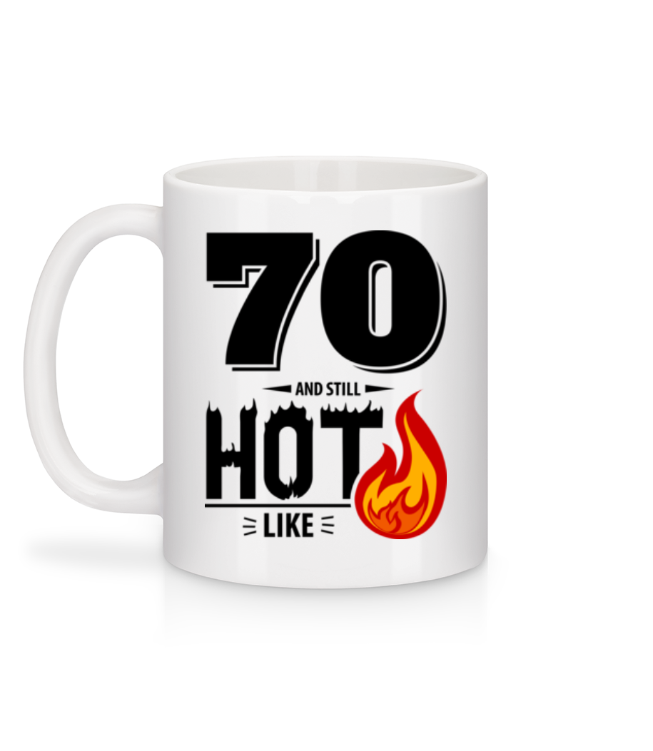 Aperçu: 70 And Still Hot - Mug en céramique blanc - Blanc - Derrière