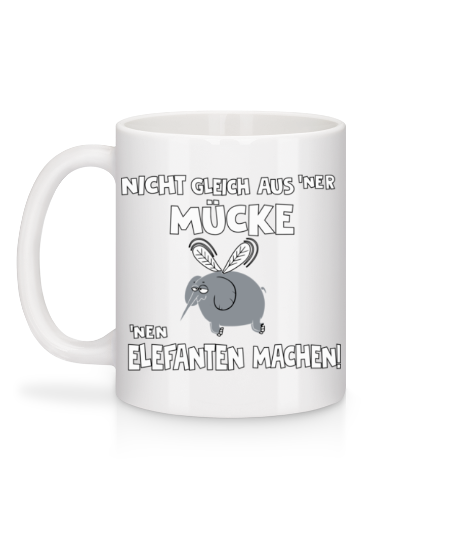 Eine Mücke Aus Einem - Tasse - Weiß - Hinten