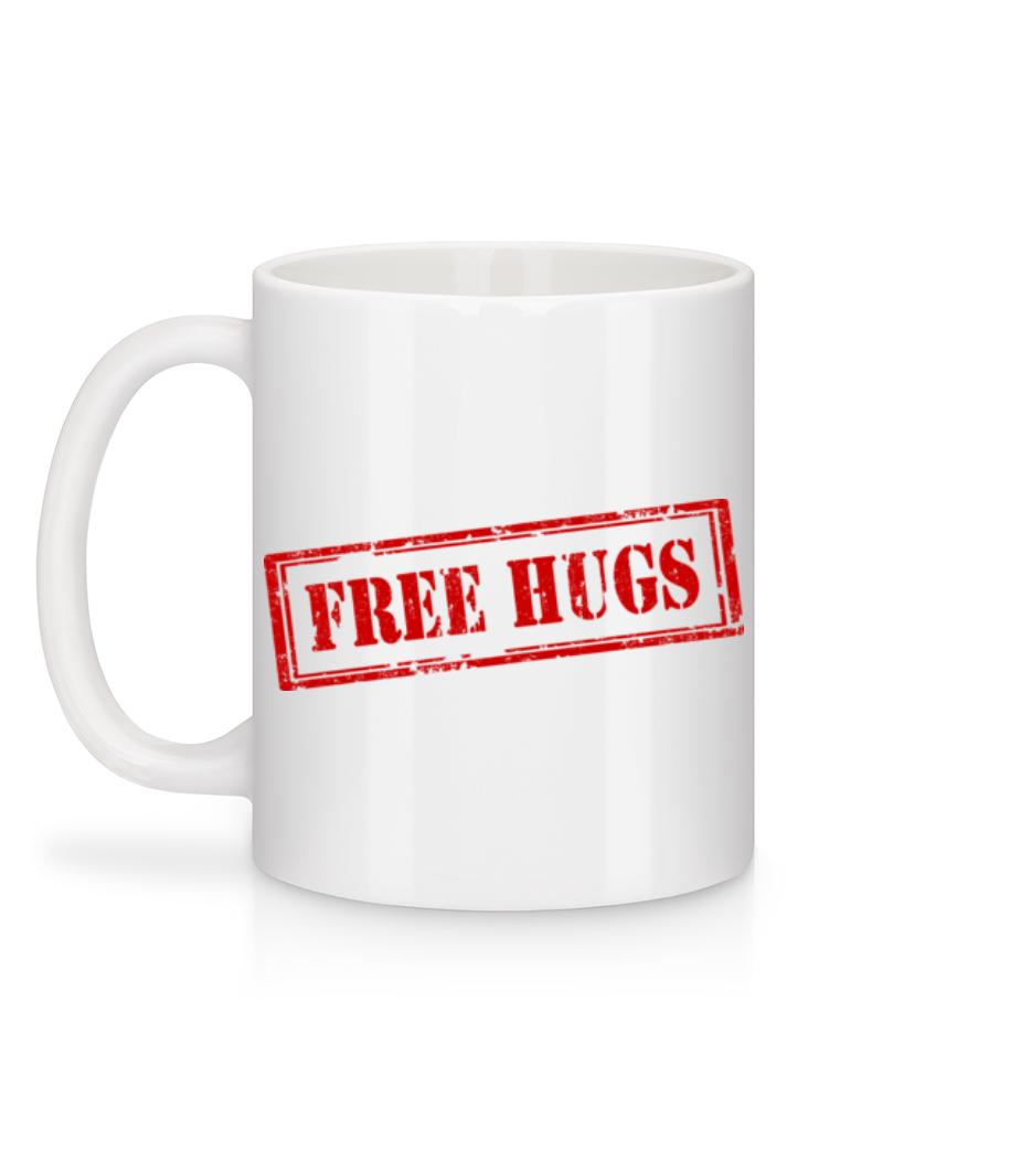 Aperçu: Free Hugs Sign - Mug en céramique blanc - Blanc - Derrière