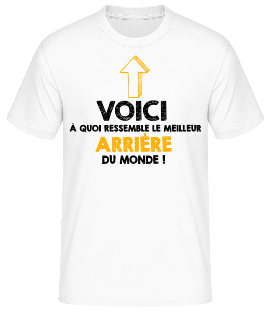 Aperçu: Le Meilleur Arrière Du Monde - T-shirt standard Homme - Blanc - Devant