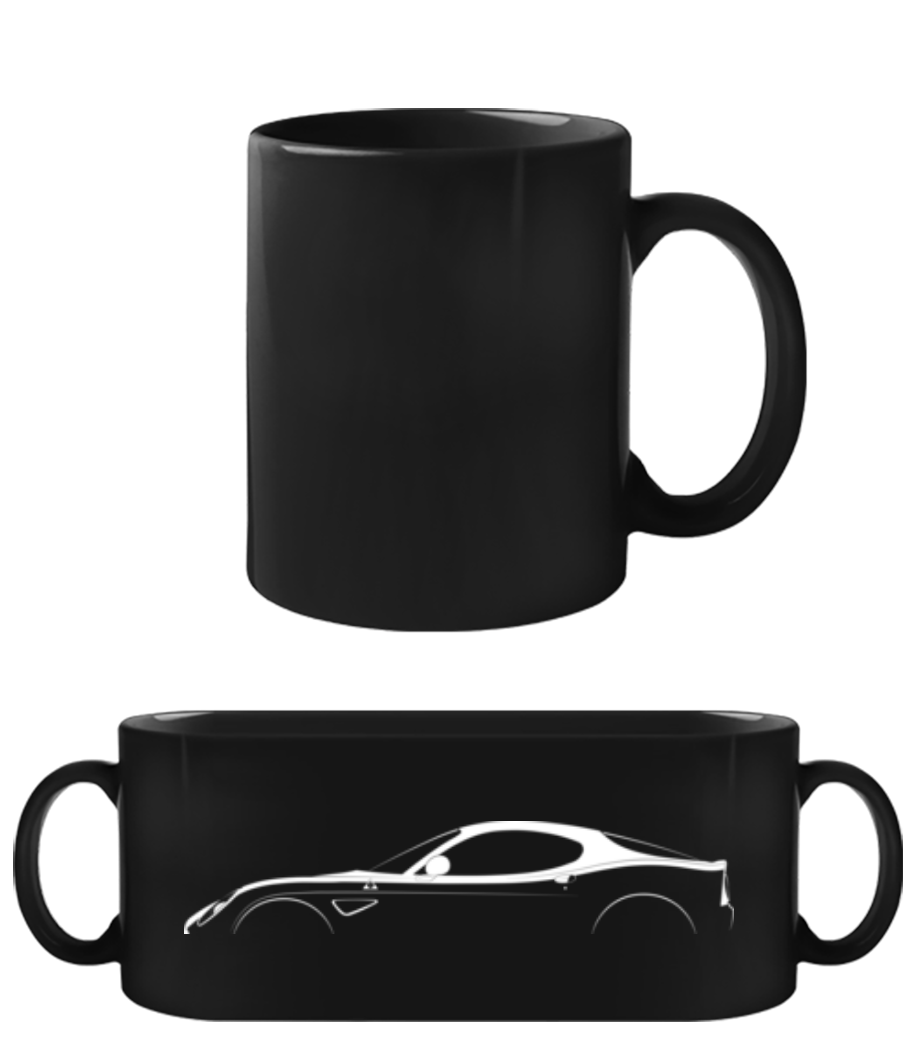 'Alfa Romeo 8C Competizione' Silhouette · Tasse Noire