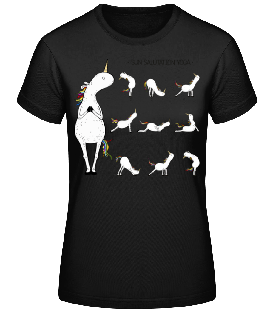 Aperçu: Sun Salutation Yoga - T-shirt standard Femme - Noir - Devant