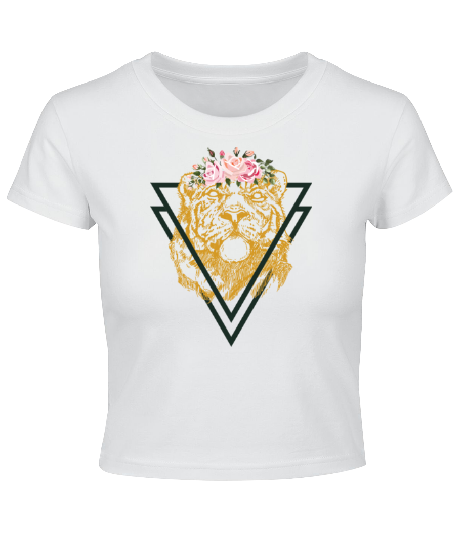 Aperçu: Boho Lioness - Crop top - Blanc - Devant