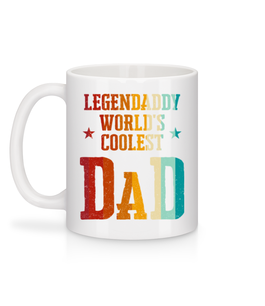 Worlds Coolest Dad - Mug en céramique blanc - Blanc - Derrière