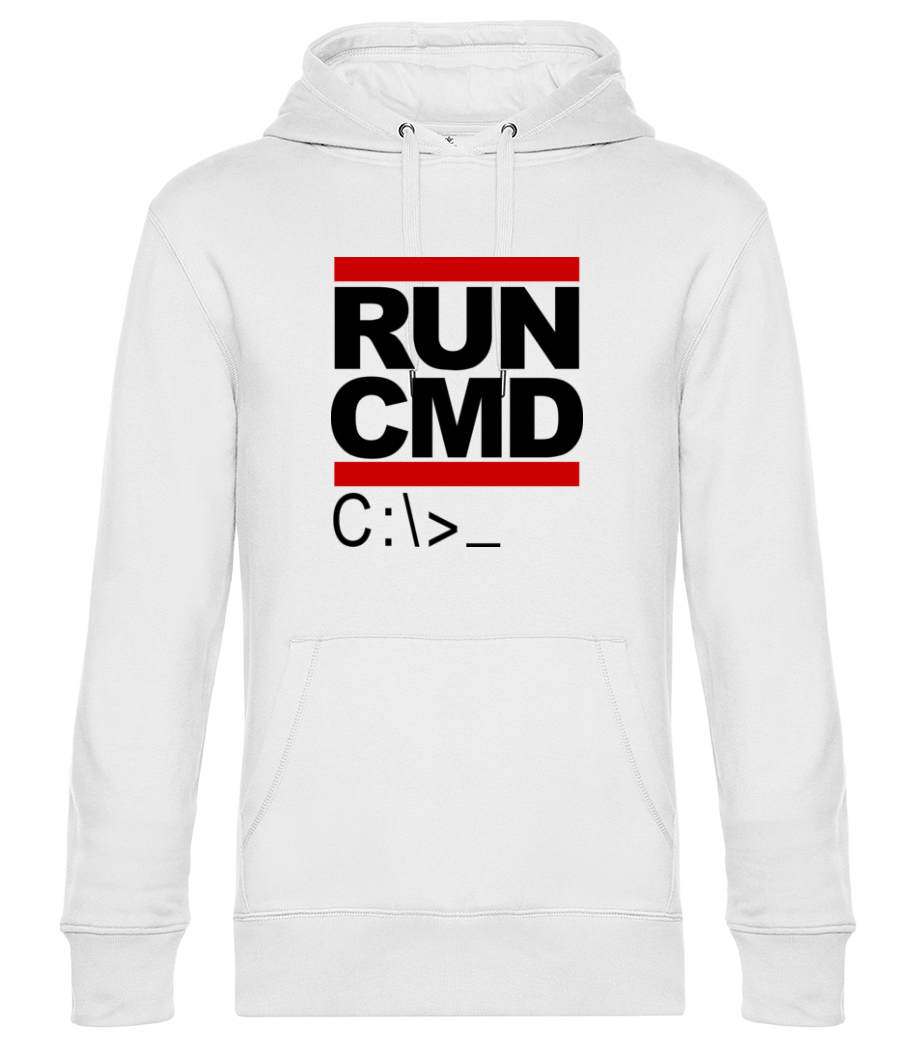 Aperçu: Run CMD - Sweat à capuche premium Unisexe - Blanc - Devant