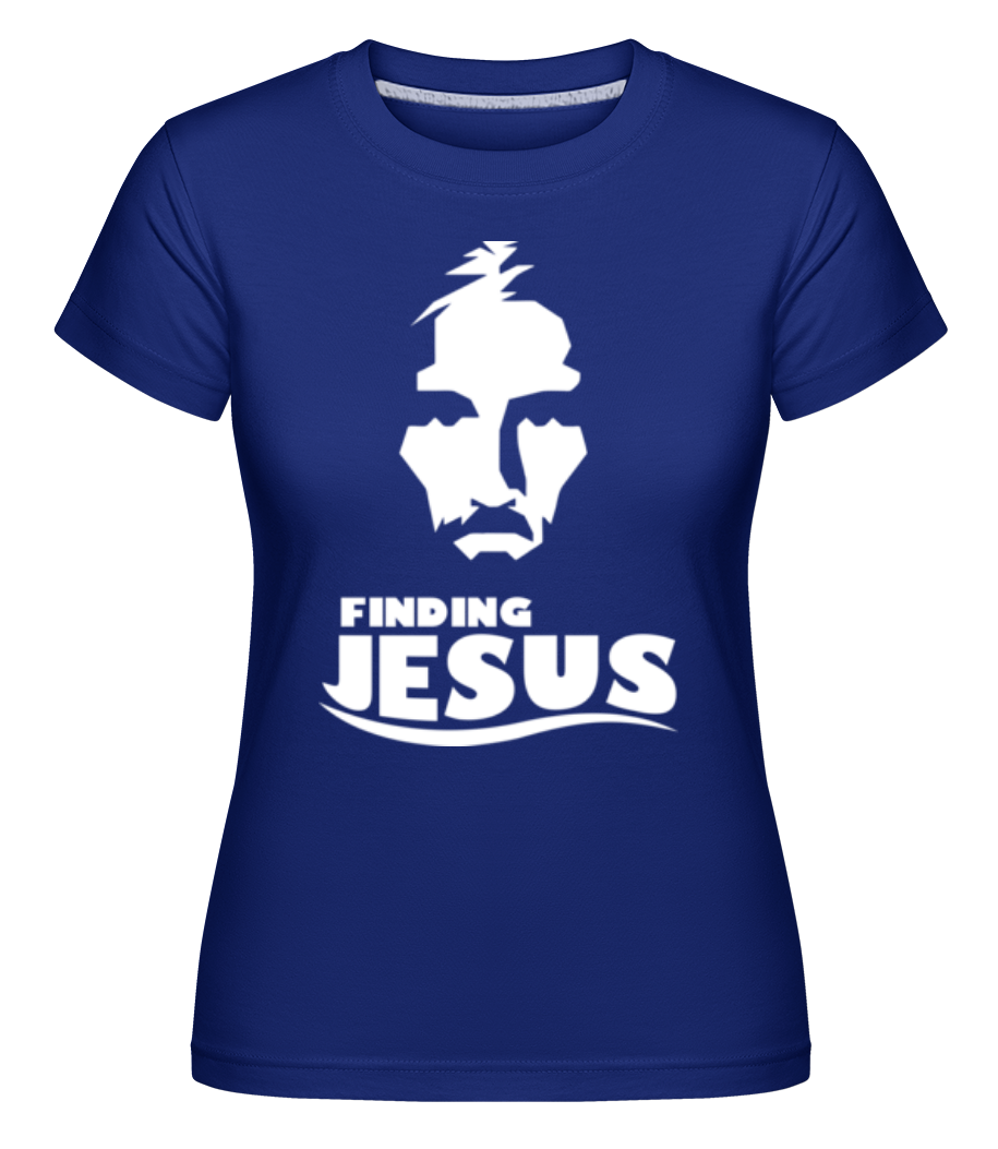 Aperçu: Finding Jesus -  T-shirt Shirtinator femme - Bleu royal - Devant