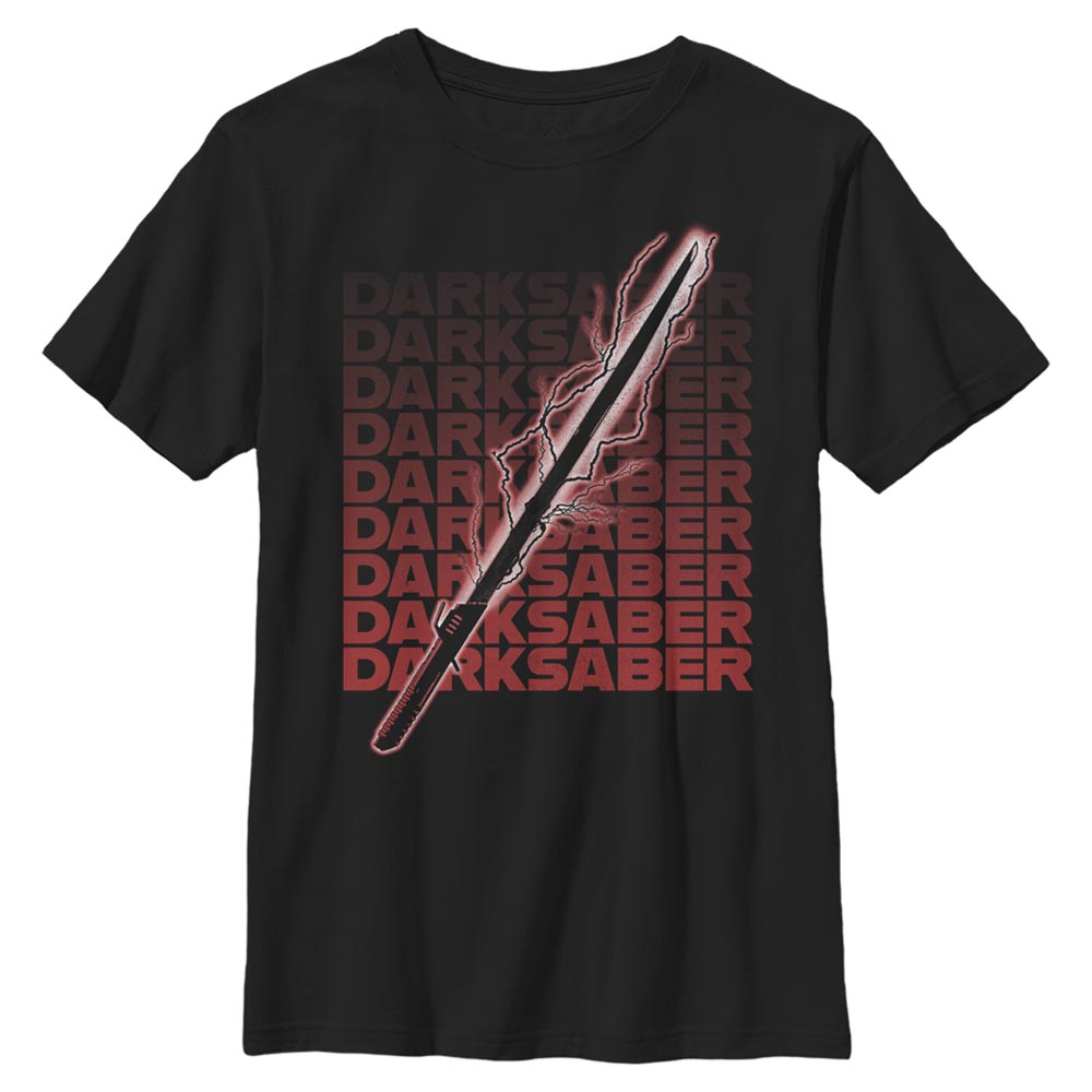 Aperçu: Star Wars - The Mandalorian - Skupina Darksaber Text - Enfant T-shirt - Noir - Devant