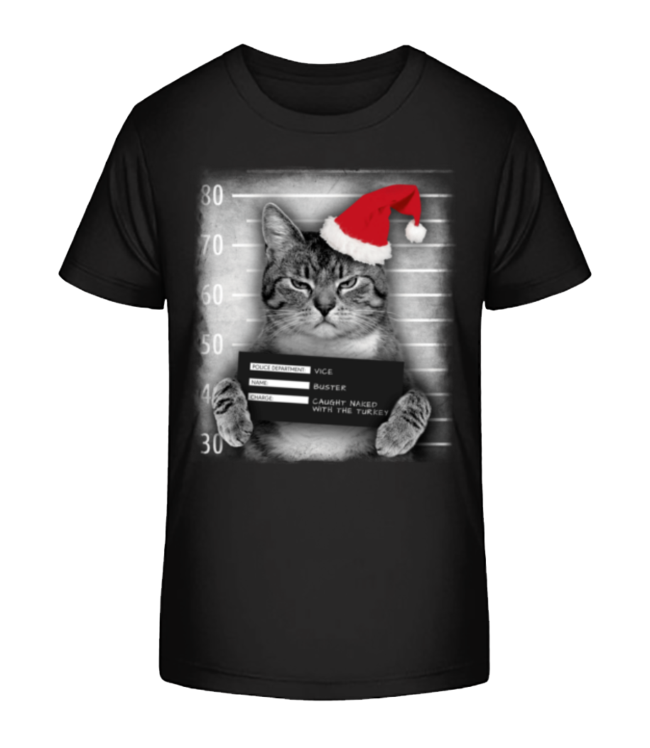 Cat XMas Guilty · T-shirt bio Enfant Stanley Stella 2.0