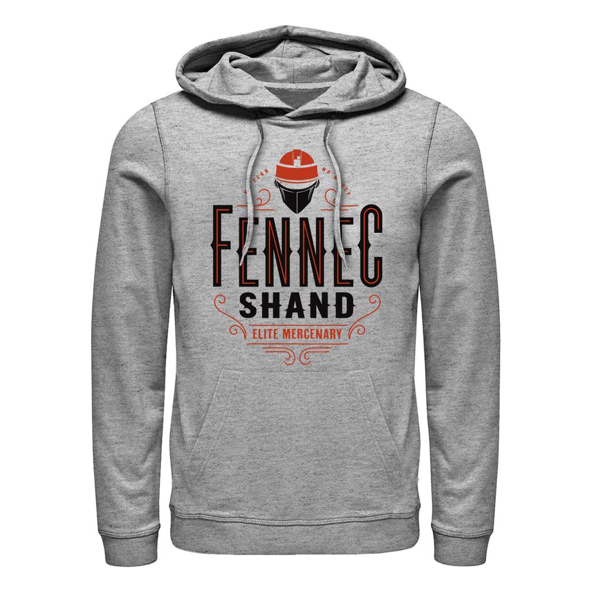 Star Wars - Book of Boba Fett - Logo Fennec Shand Elite Mercenary - Unisex Sweat à capuche - Gris chiné - Devant