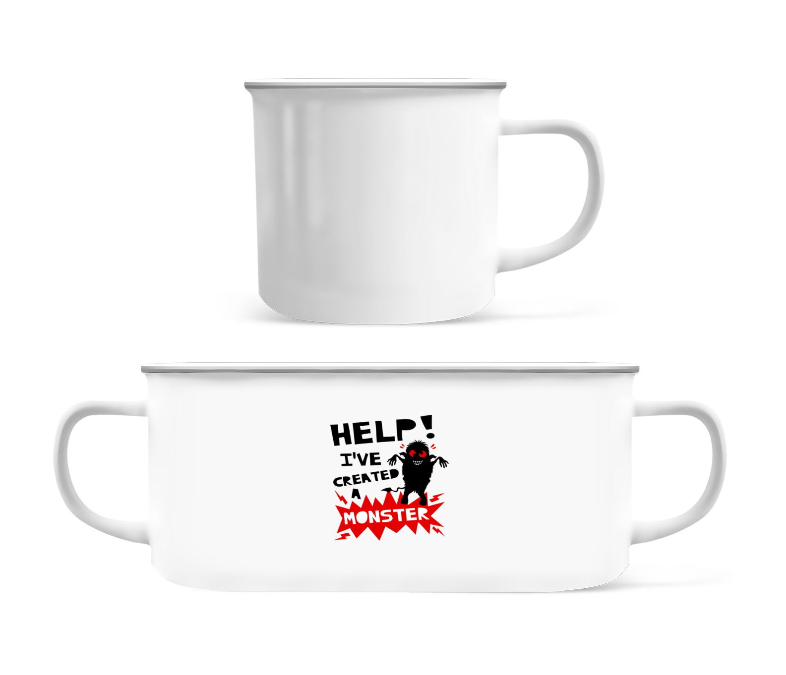 Help I have Created A Monster · Tasse Émaillée
