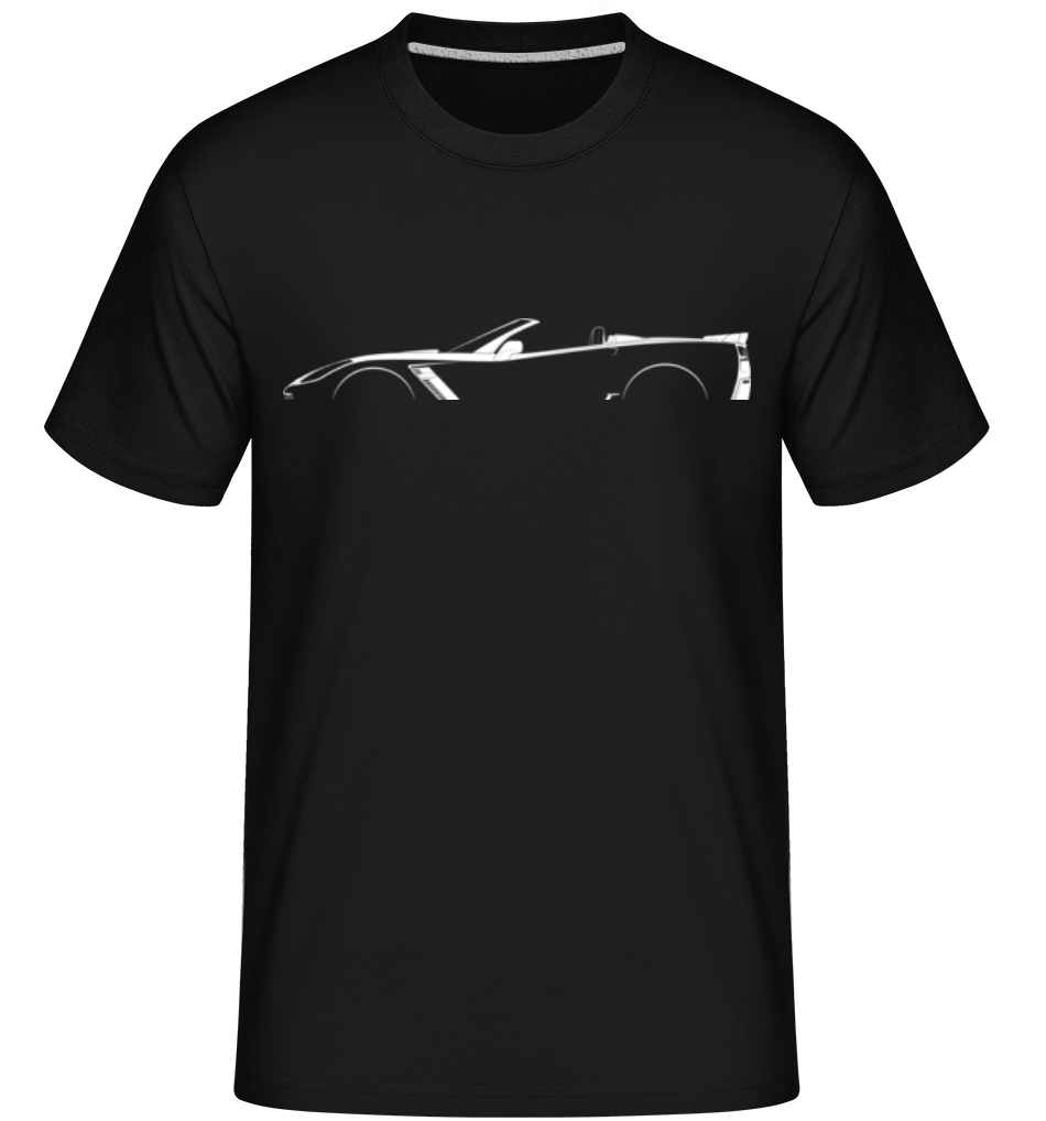 Aperçu: 'Chevrolet Corvette C7 Z06' Silhouette -  T-Shirt Shirtinator homme - Noir - Devant