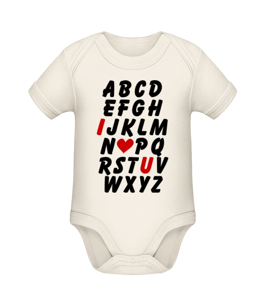 Love Alphabet · Body manches courtes bio
