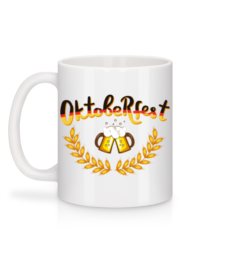 Aperçu: Deutschland Oktoberfest - Mug en céramique blanc - Blanc - Derrière