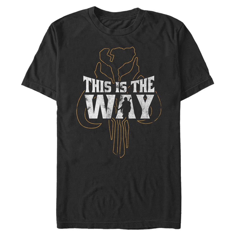Star Wars - The Mandalorian - Text Way - Homme T-shirt - Noir - Devant