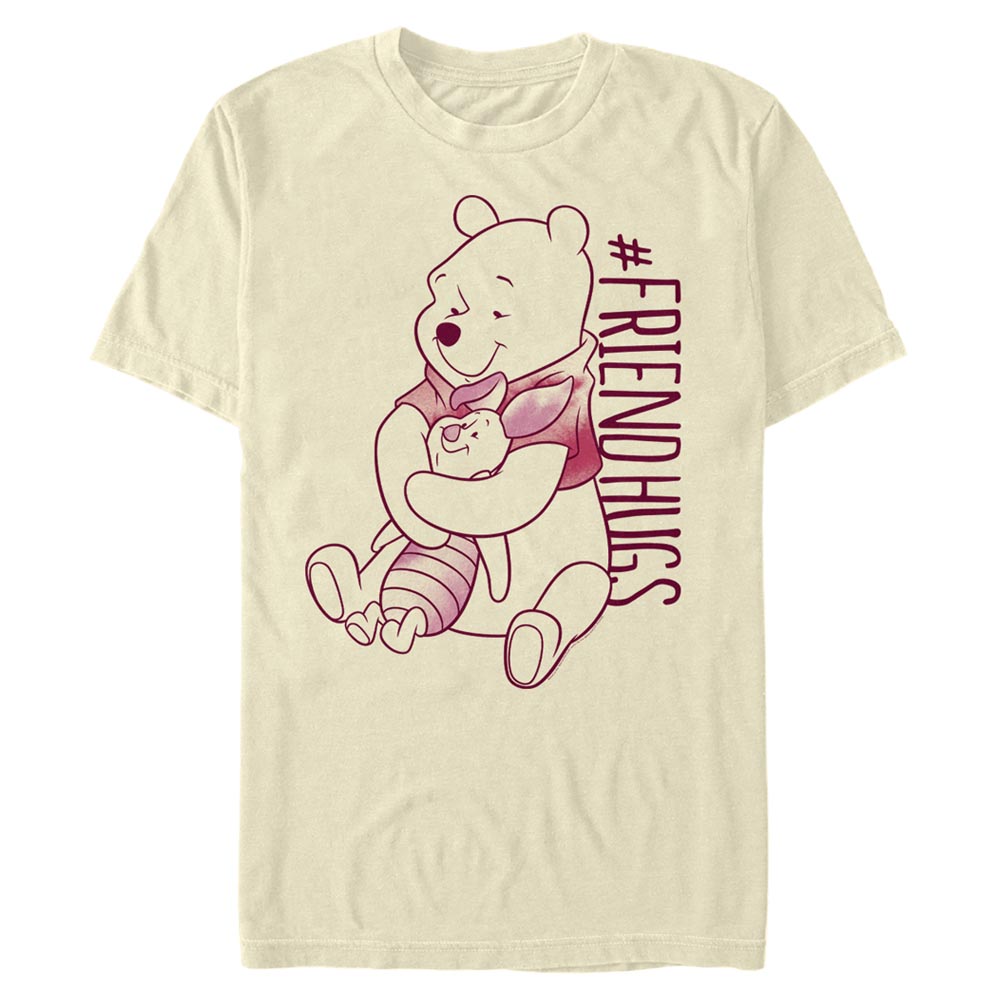 Disney - Winnie l'ourson - Pú & prasátko Piglet Pooh Hugs - Homme T-shirt - Crème - Devant