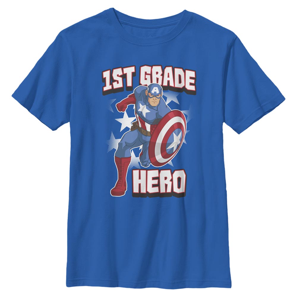 Marvel - Captain America First Grade Hero - School - Enfant T-shirt