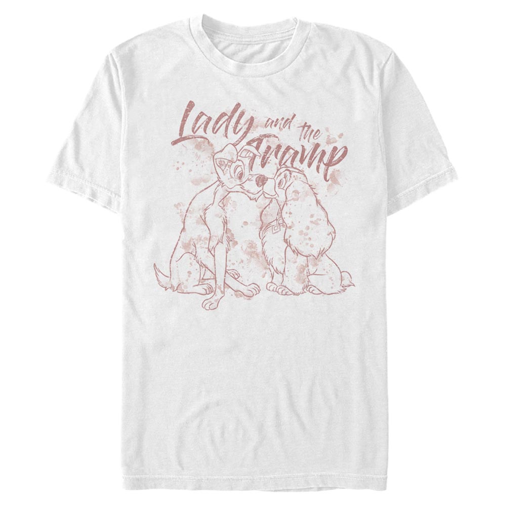 Disney Classics - La Belle et le Clochard - La Belle et le Clochard Lady Tramp Lineart - Homme T-shirt