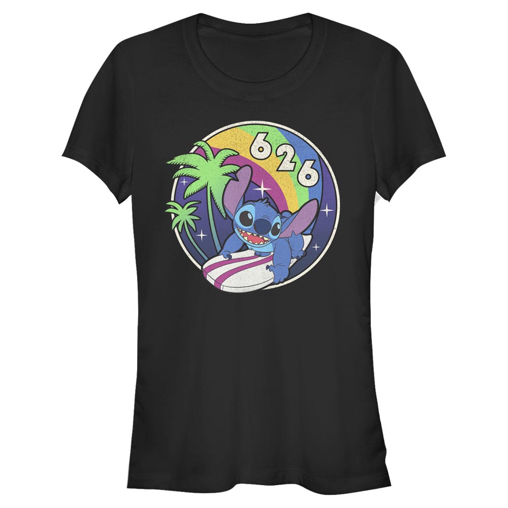Disney Classics - Lilo & Stitch - Stitch Retro Rainbow - Femme T-shirt