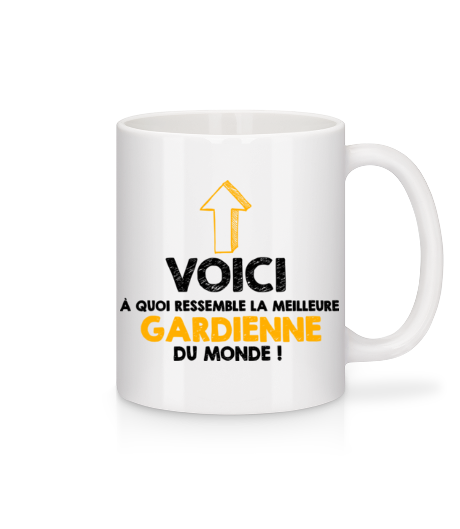 La Meilleure Gardienne Du Monde · Mug en céramique blanc