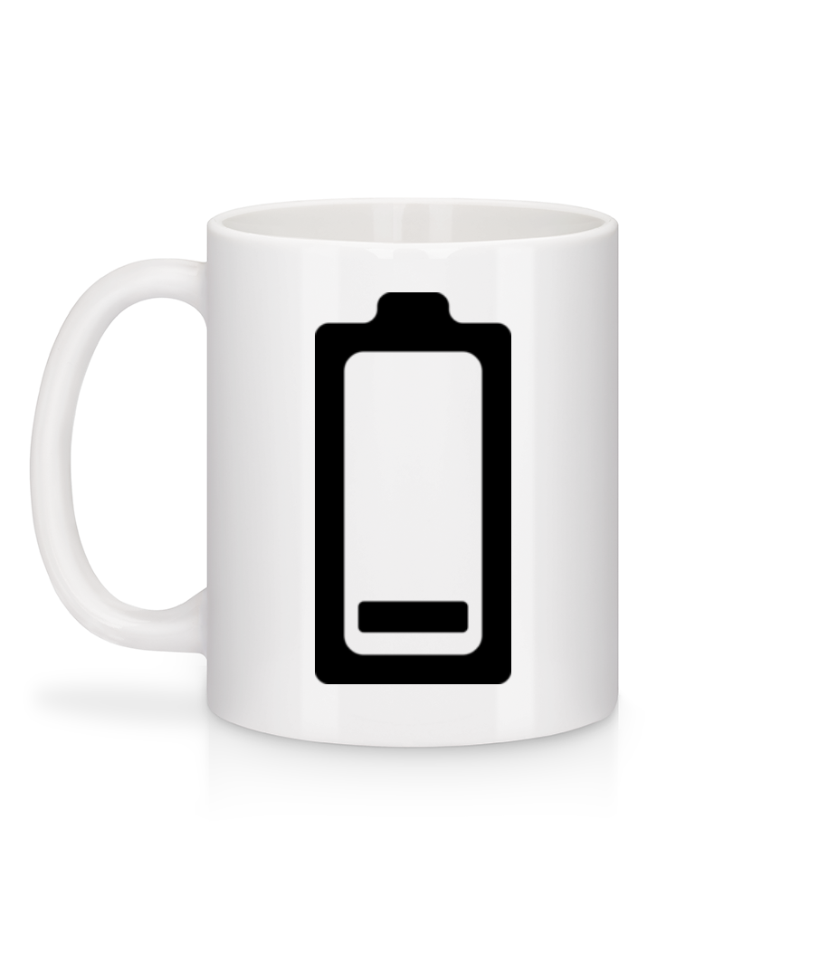 Vorschau: Akku Schwach Symbol - Tasse - Weiß - Hinten