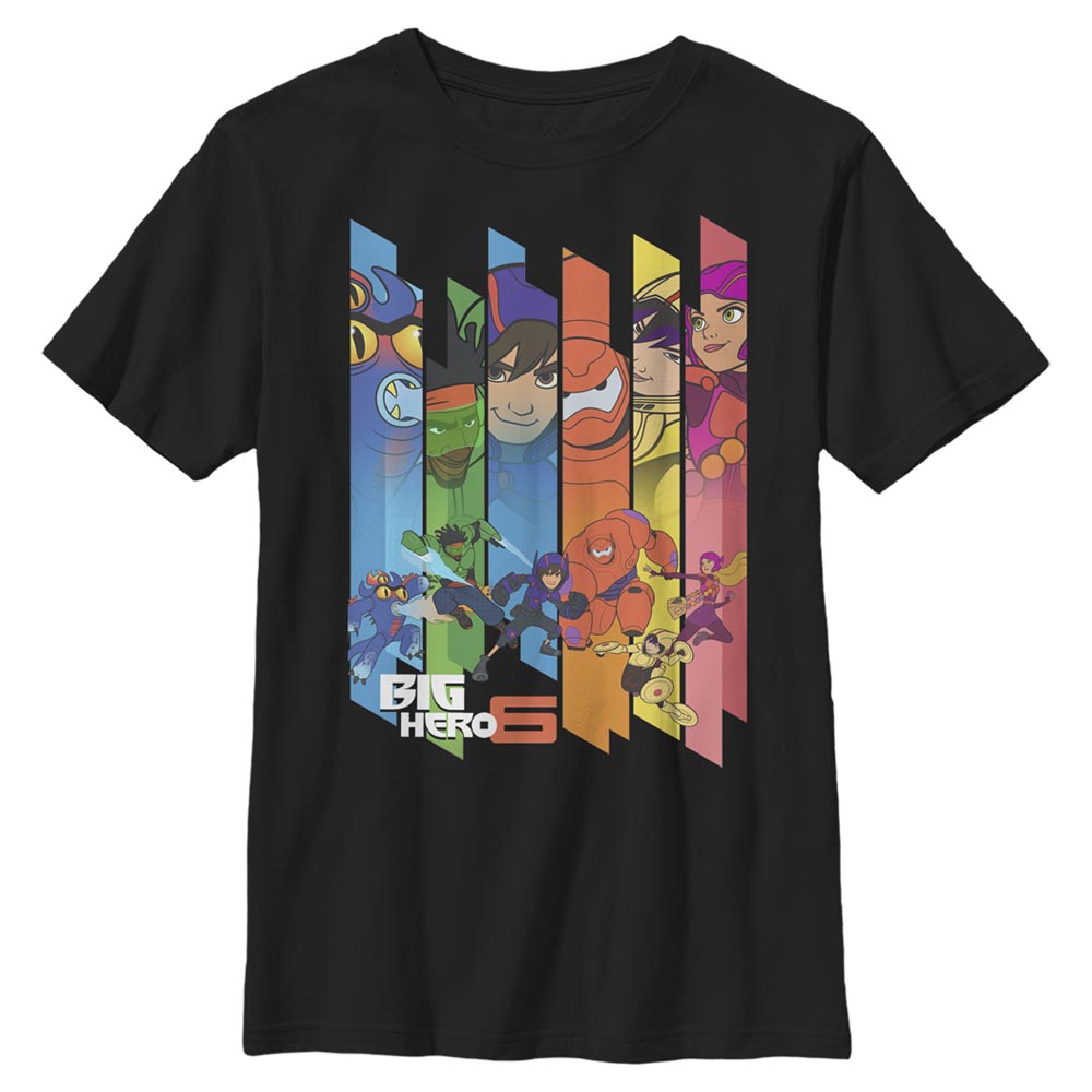 Disney - Les Nouveaux Héros - Photo de groupe Curtains - Enfant T-shirt