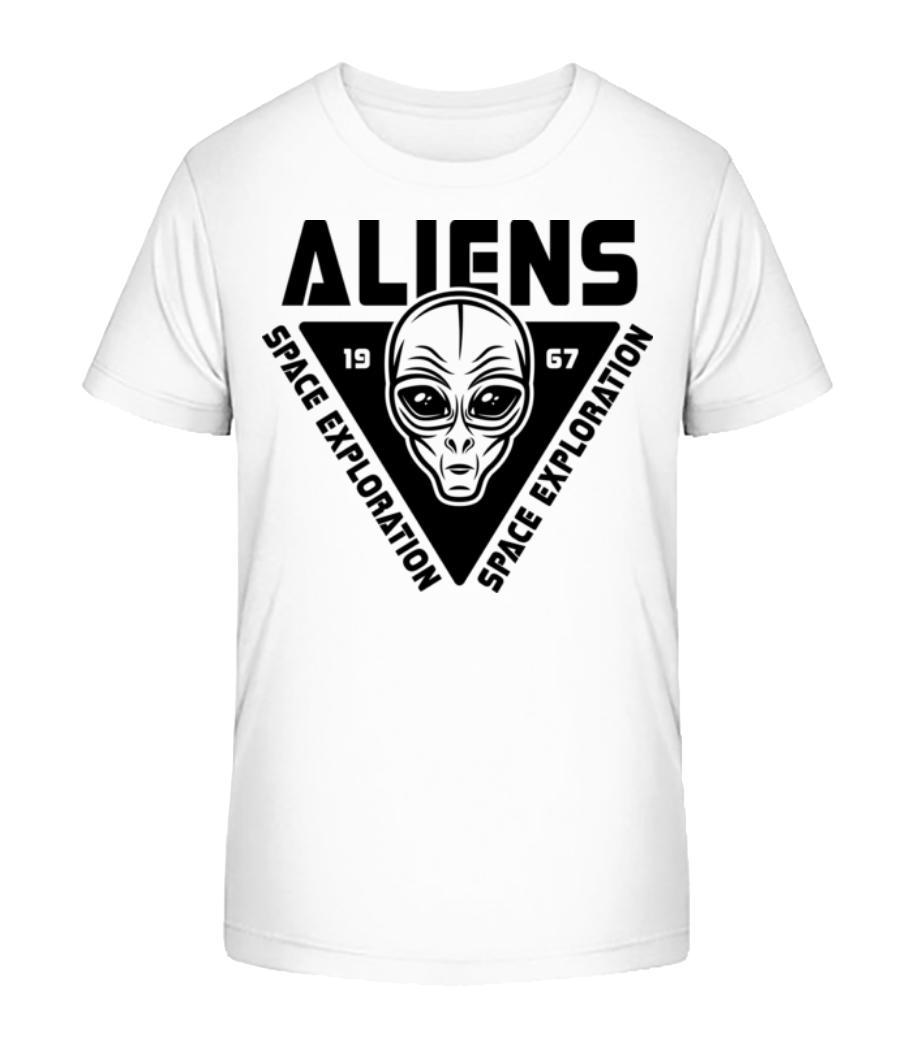 Aliens Space Exploration - T-shirt bio Enfant Stanley Stella 2.0 - Blanc - Devant