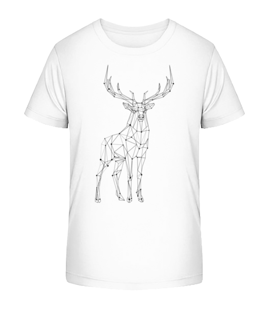 Aperçu: Polygon Cerf - T-shirt bio Enfant Stanley Stella 2.0 - Blanc - Devant