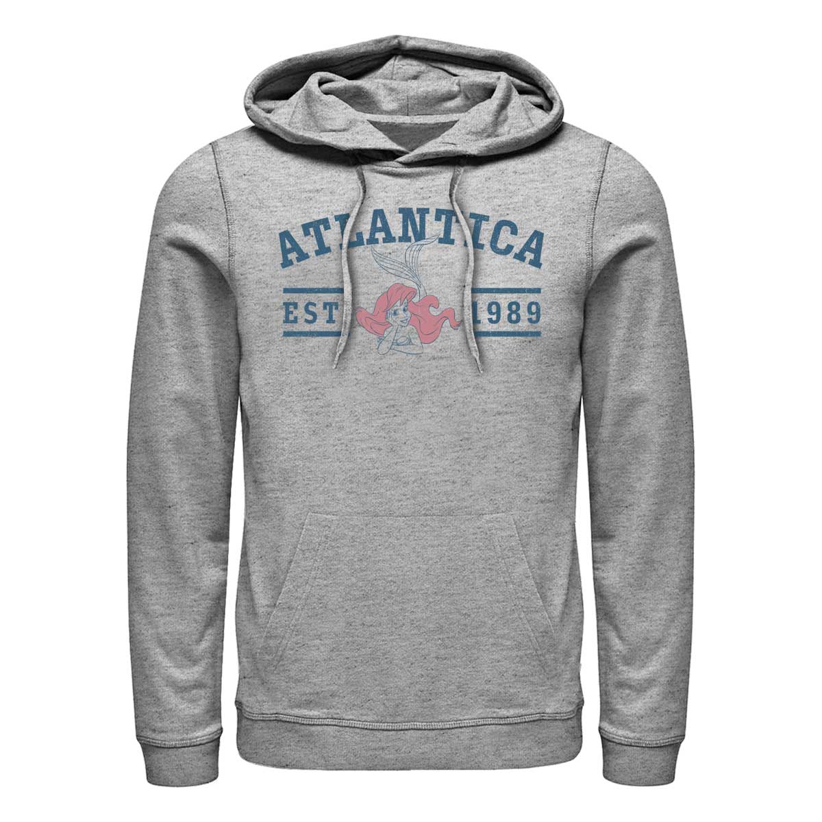 Vorschau: Disney - Arielle die Meerjungfrau - Malá mořská víla Atlantis College - Unisex Hoodie - Grau meliert - Vorne
