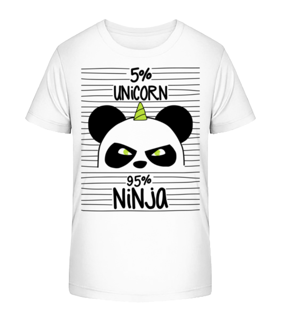 Aperçu: Unicorn Ninja - T-shirt bio Enfant Stanley Stella 2.0 - Blanc - Devant