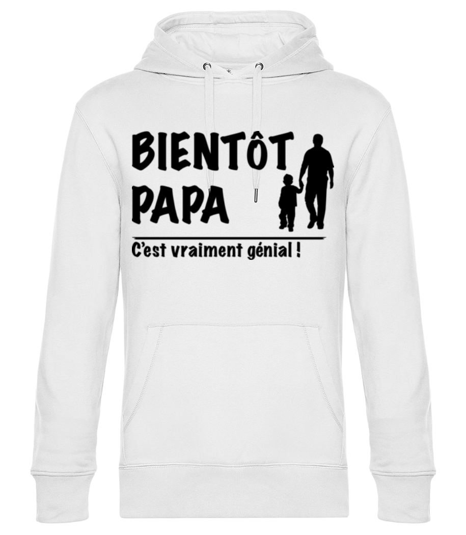 Bientôt Papa · Sweat à capuche standard homme