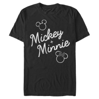 Disney - Mickey Mouse - Mickey & Minnie Signed Together - Homme T-shirt - Noir - Devant Disney - Mickey Mouse - Mickey & Minnie Signed Together - Homme T-shirt - Noir - Devant