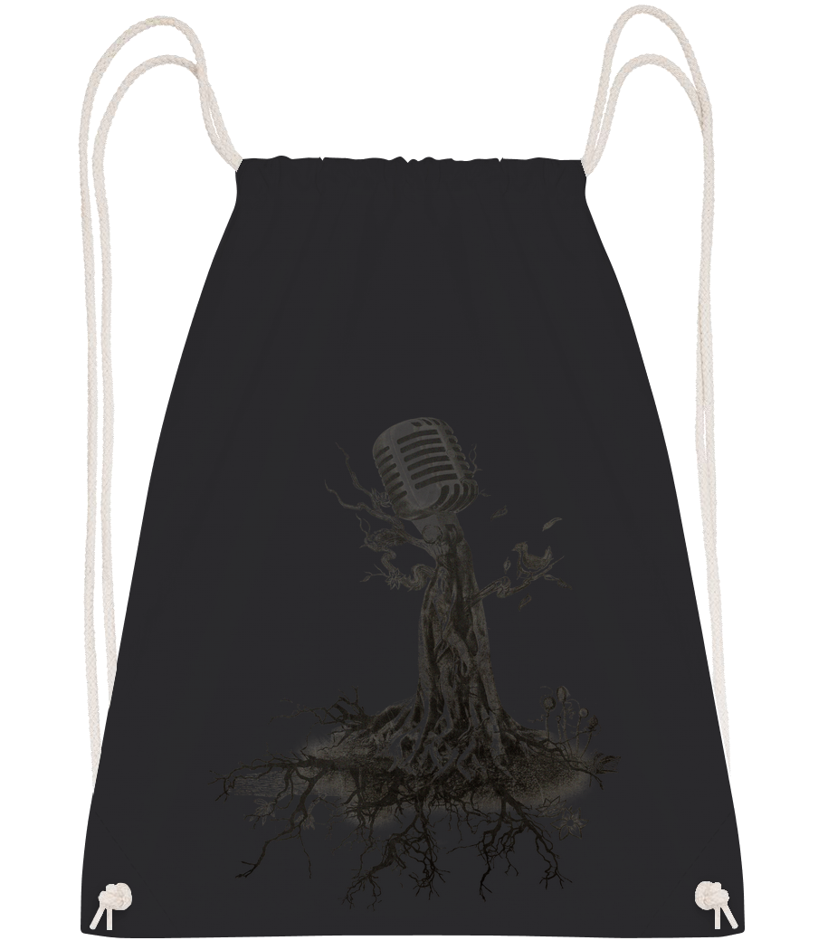 Aperçu: Arbre De Microphone - Sac à dos Drawstring - Noir - Vorn