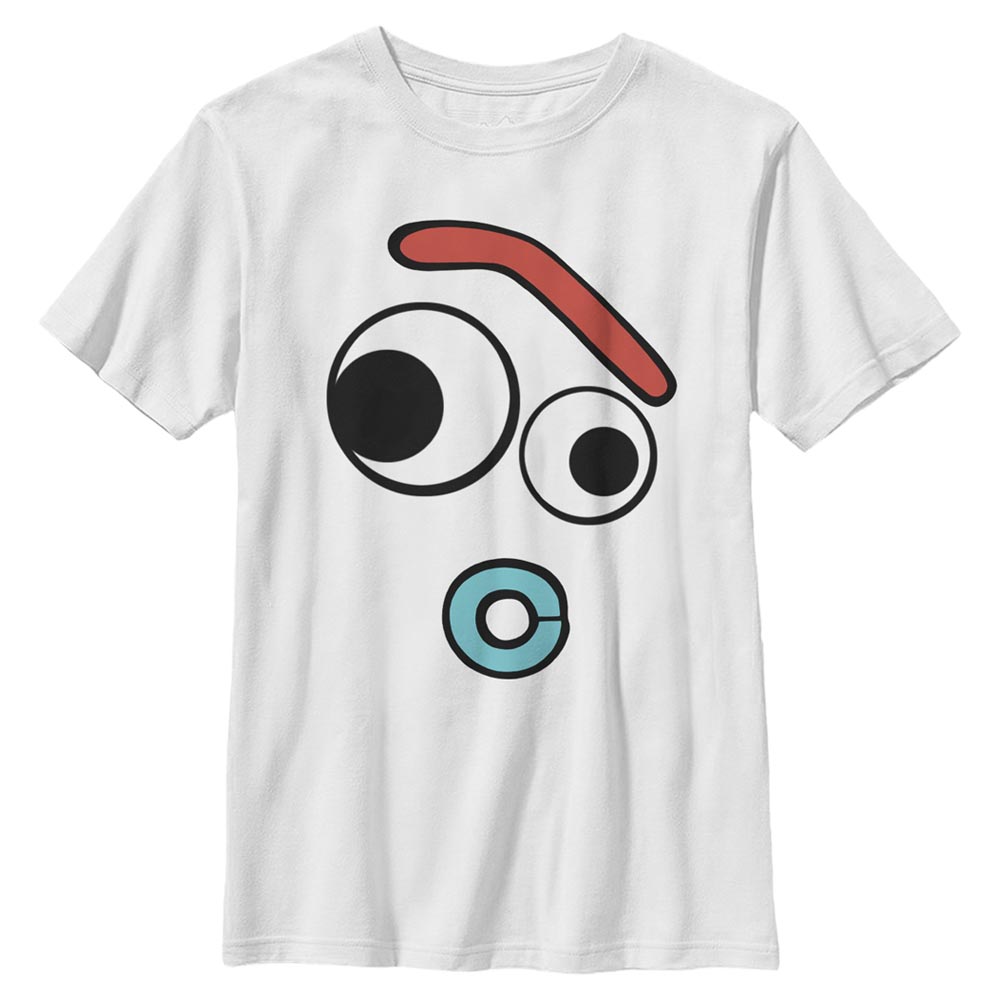 Aperçu: Pixar - Toy Story - Fourchette Big Face Curious - Enfant T-shirt - Blanc - Devant
