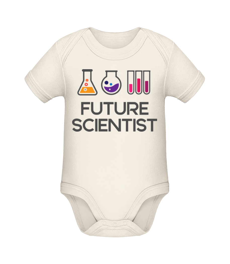 Aperçu: Future Scientist - Body manches courtes bio - Crème - Devant