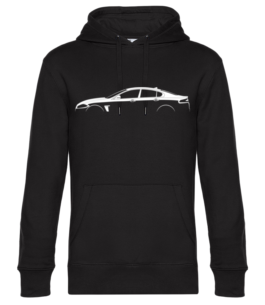 'Jaguar XFR (X250)' Silhouette - Sweat à capuche premium Unisexe - Noir - Devant