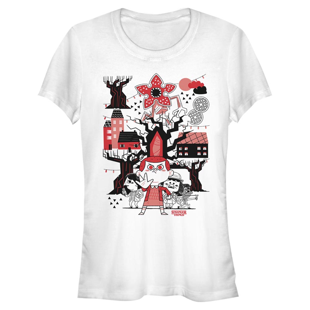 Netflix - Stranger Things - Photo de groupe Red Black - Femme T-shirt