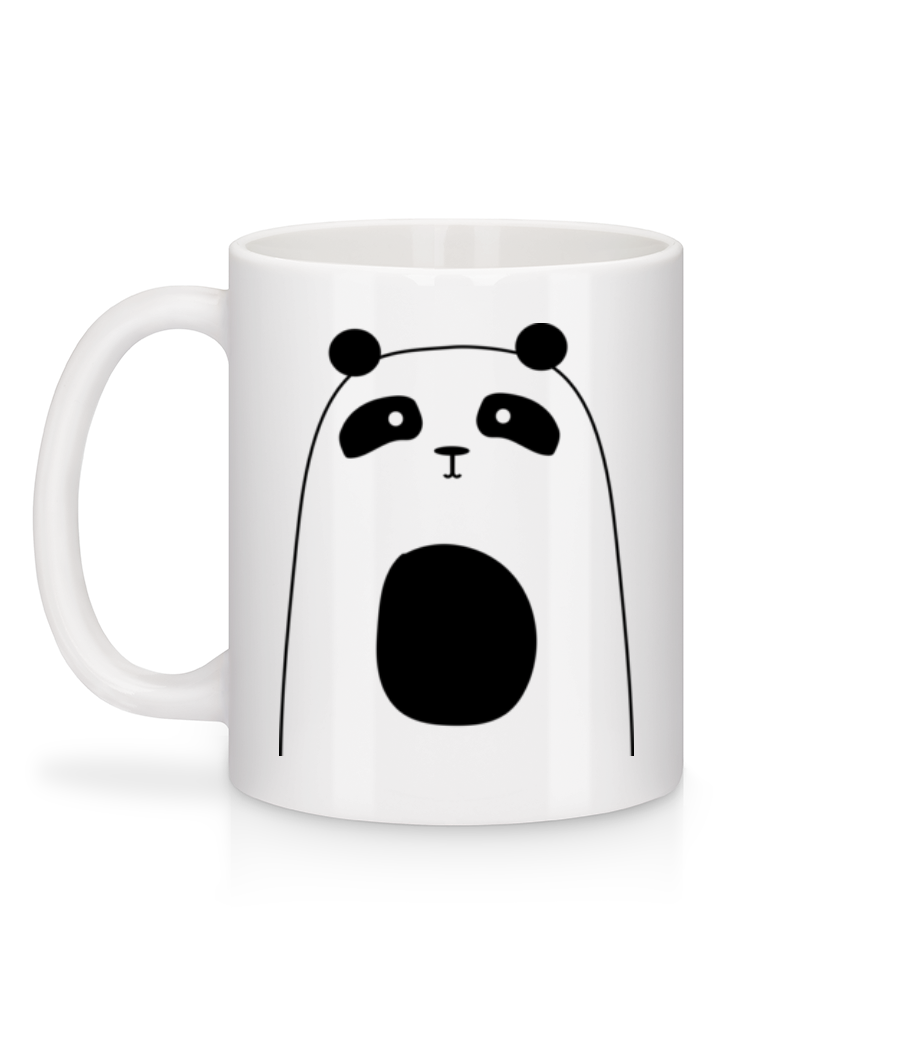 Aperçu: Panda Mignon - Mug en céramique blanc - Blanc - Derrière