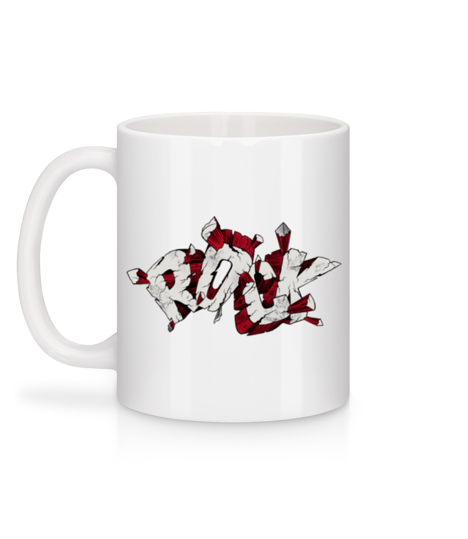 Rock Heftig - Tasse - Weiß - Hinten