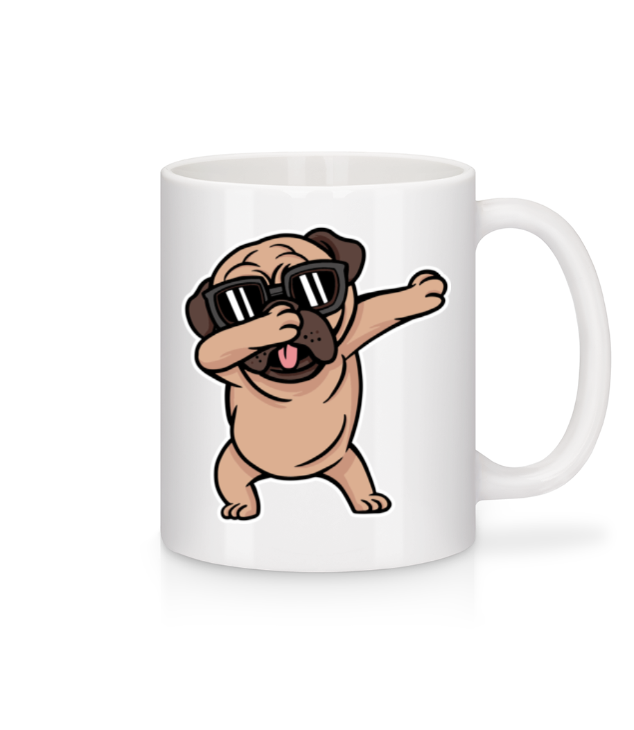 Pug Dabbing · Mug en céramique blanc