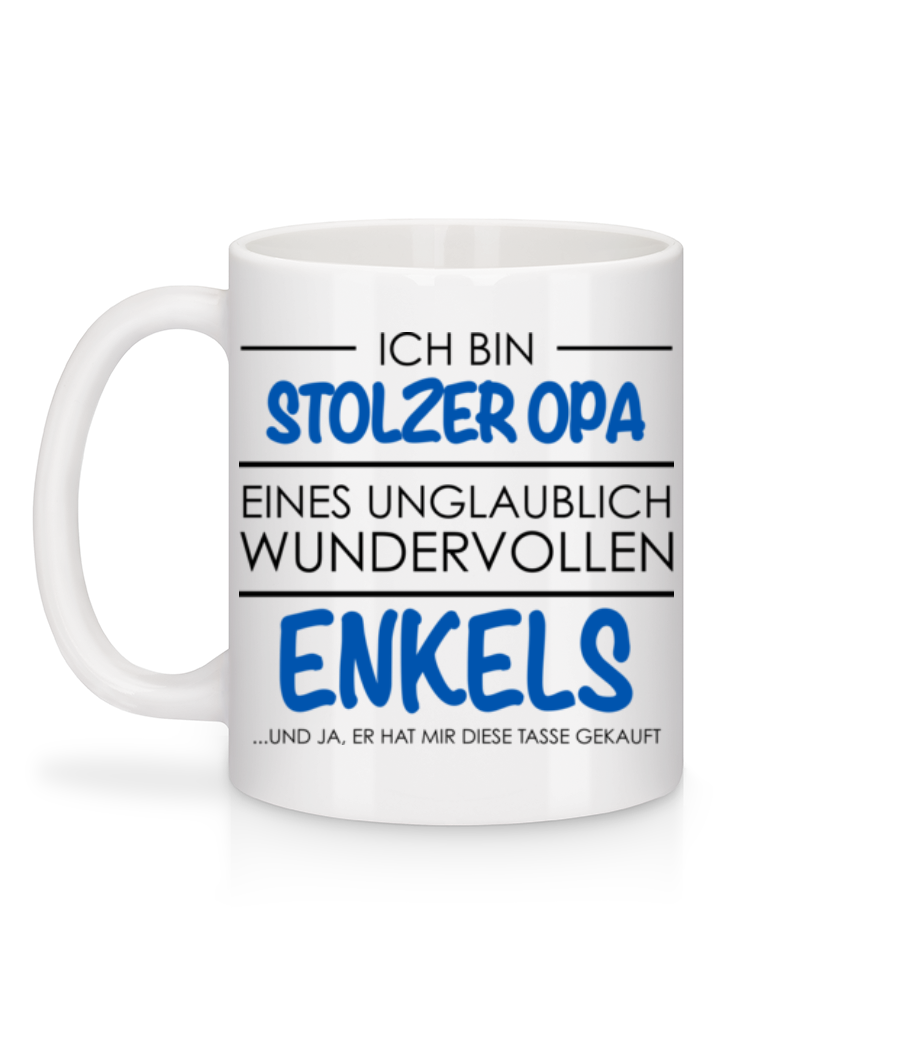 Stolzer Opa Enkel - Tasse - Weiß - Hinten