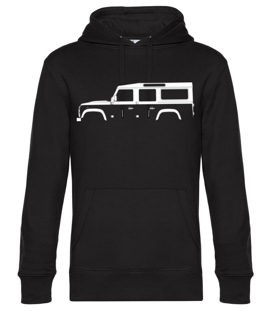 'Land Rover Defender 110' Silhouette - Sweat à capuche premium Unisexe - Noir - Devant