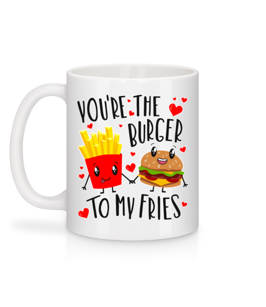 Vorschau: Burger To My Fries - Tasse - Weiß - Hinten