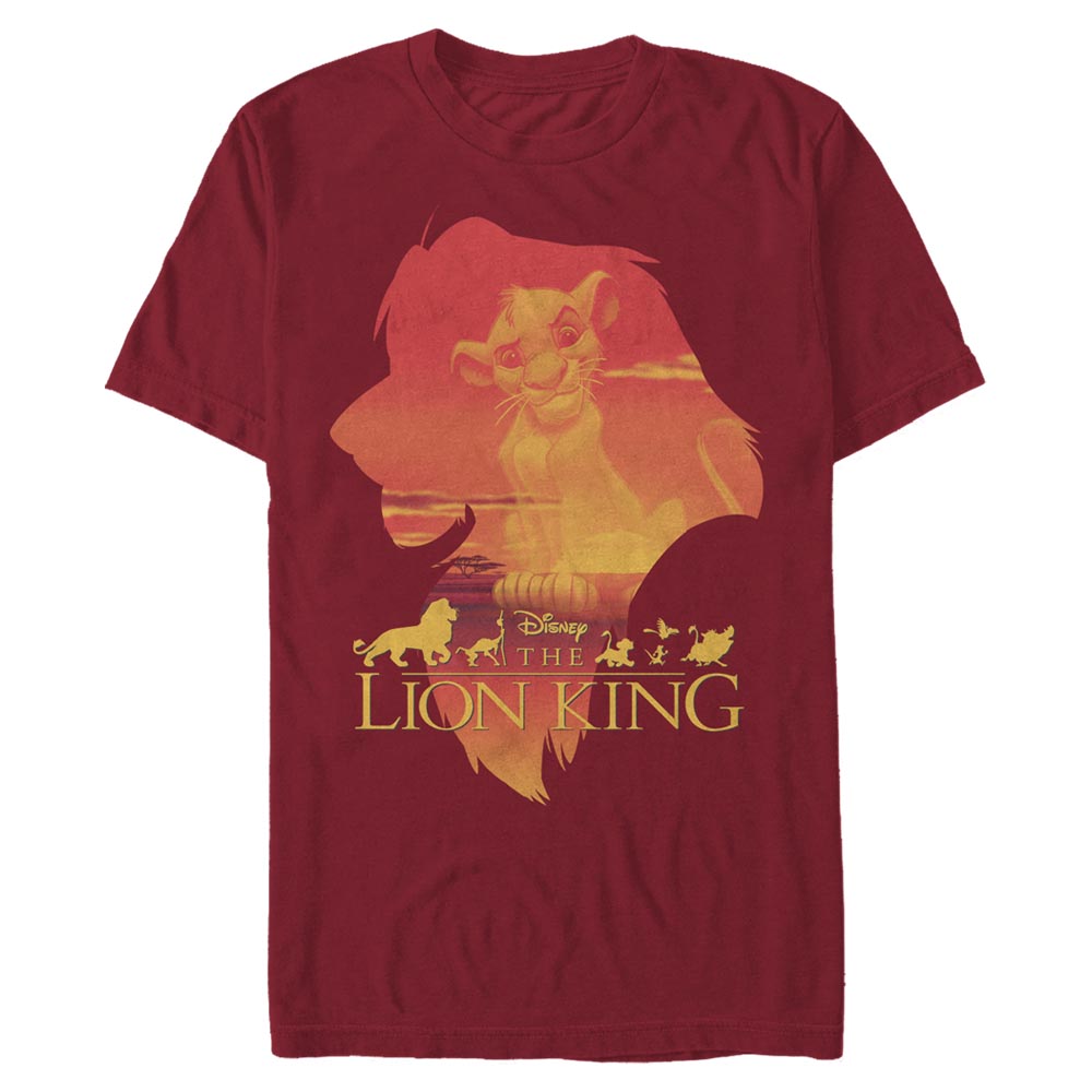Aperçu: Disney - Le Roi lion - Skupina To Grow Up - Homme T-shirt - Cerise - Devant