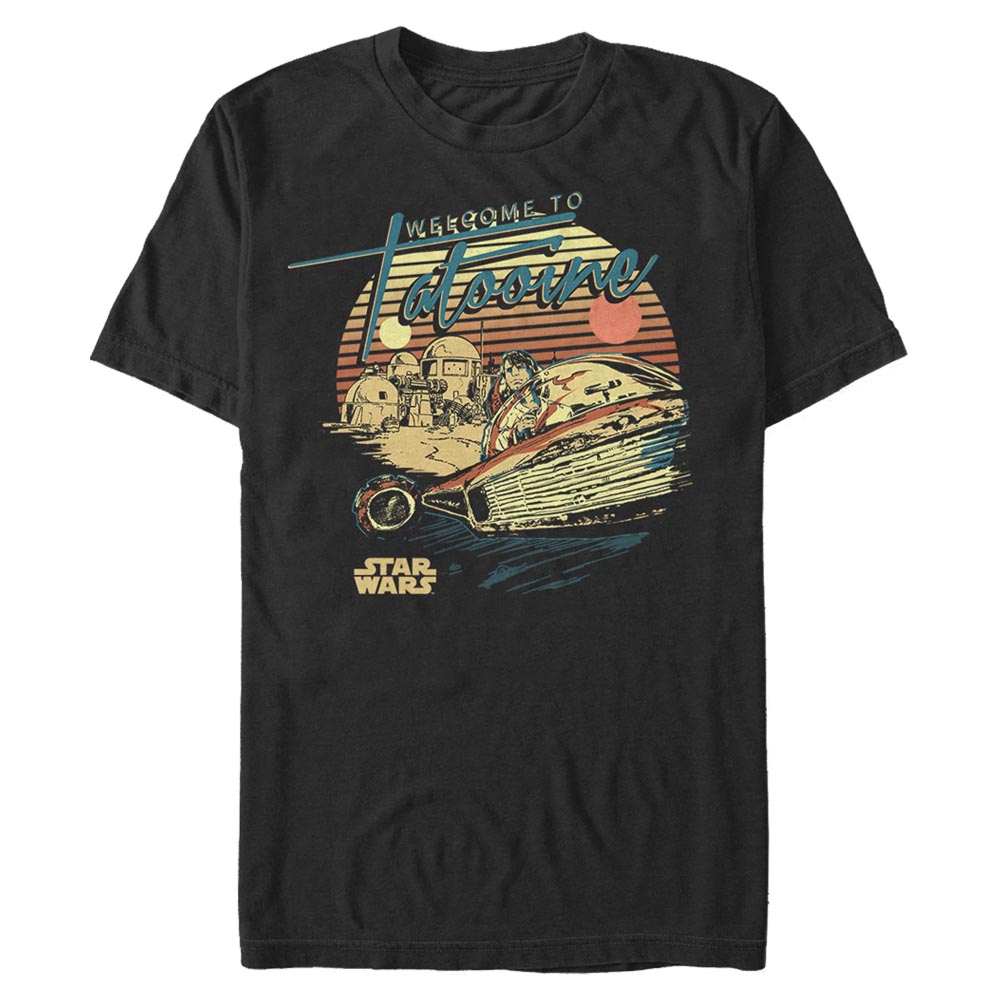 Aperçu: Star Wars - Luke Skywalker Vacation Spot - Homme T-shirt - Noir - Devant